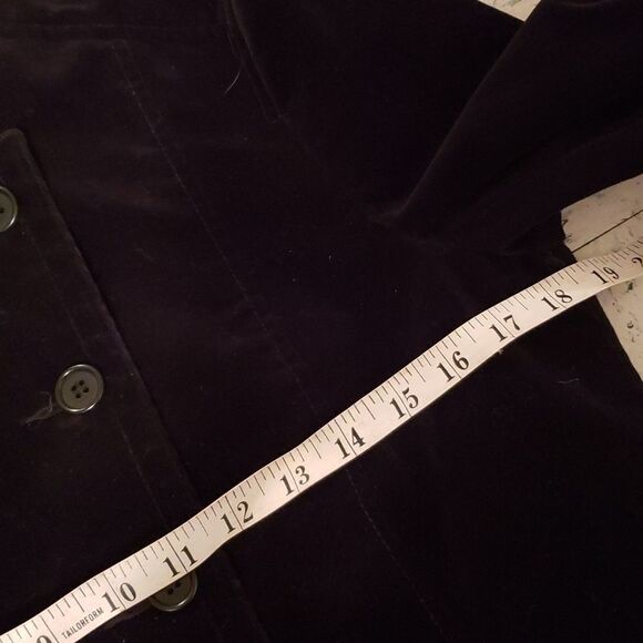 Theory women's Velvet Military Style Jacket black size 12 - Picture 13 of 13